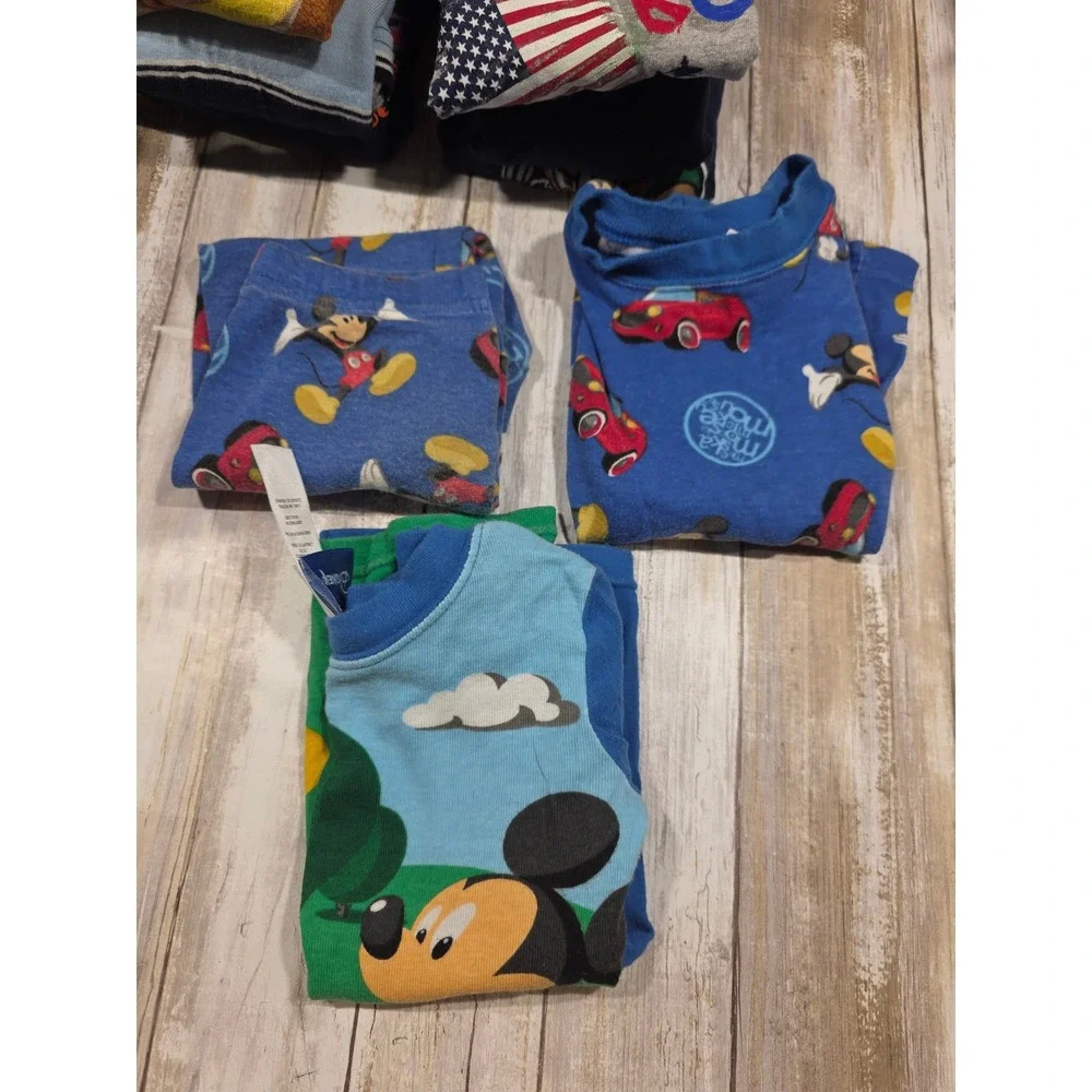 Boys Clothing Bundle Disney Mickey Mouse Cars SpongeBob Cubs Jeans Tees 2t 24m - Picture 5 of 12